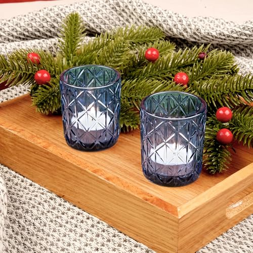 15% Off 24-Piece Blue Glass Votive Candle Holders - Image 6