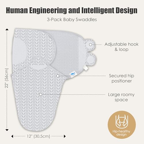 57% Off SWEET DOLPHIN 3-Pack Baby Swaddle Sacks - Image 4