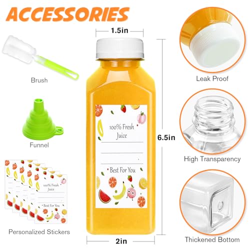 17% Off 6-Pack 12oz Reusable Plastic Juice Bottles - Image 2