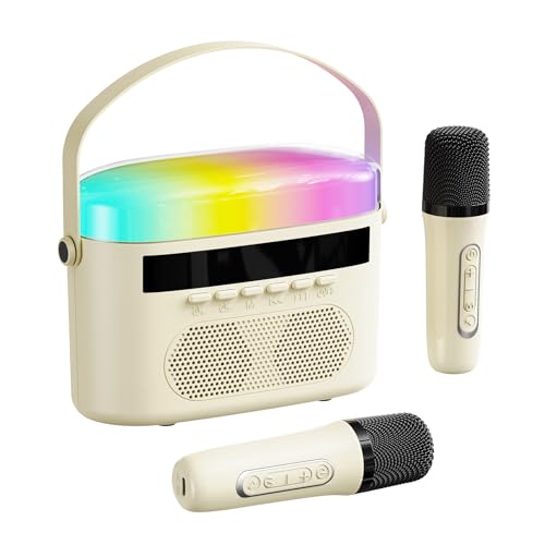 50% Off Portable Karaoke Machine with 2 Mics & Lyrics Display