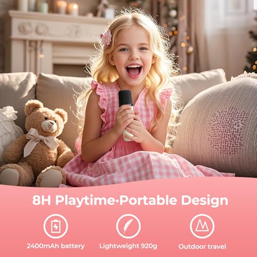 50% Off Portable Karaoke Machine with 2 Mics & Lyrics Display - Image 3