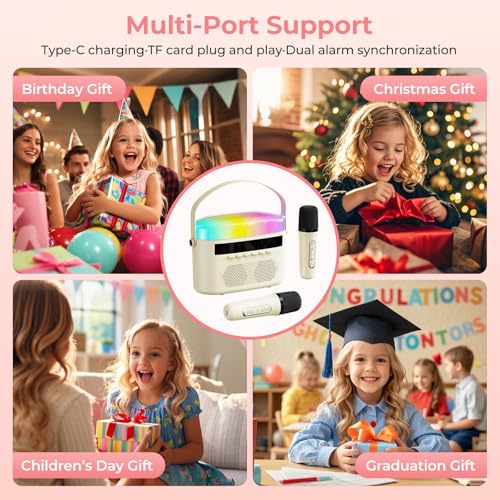 50% Off Portable Karaoke Machine with 2 Mics & Lyrics Display - Image 6