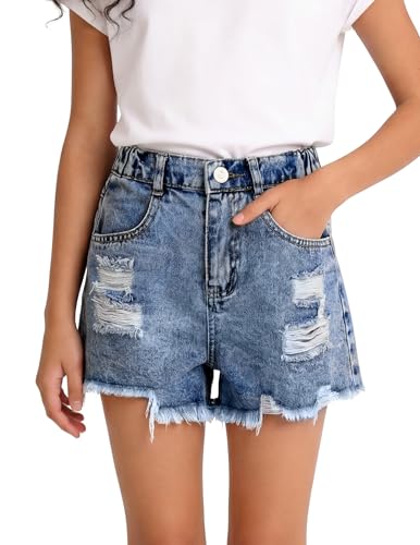 48% Off PATPAT Girls Ripped Jean Shorts 5-14Y