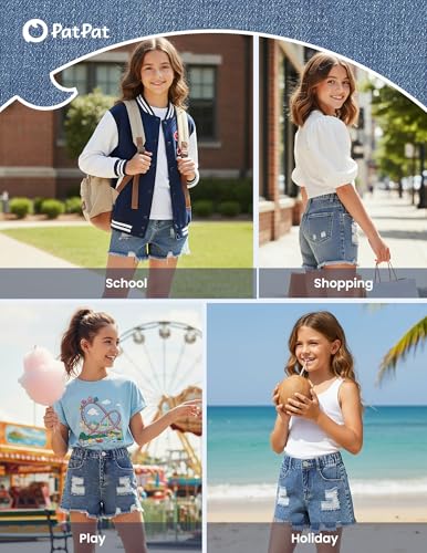 48% Off PATPAT Girls Ripped Jean Shorts 5-14Y - Image 2