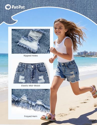 48% Off PATPAT Girls Ripped Jean Shorts 5-14Y - Image 4