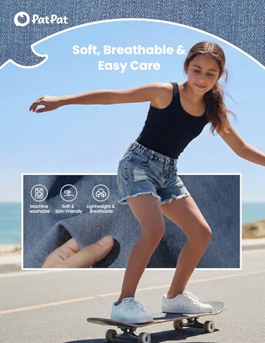 48% Off PATPAT Girls Ripped Jean Shorts 5-14Y - Image 5