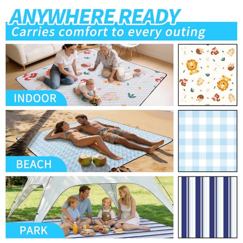 Waterproof Picnic Blanket for 6-8 Adults - Code L98TSQJF - Image 7