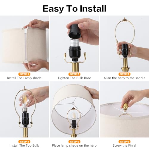 Set of 2 Gold Bedside Lamps with Code DKS5LNN3 - Image 6