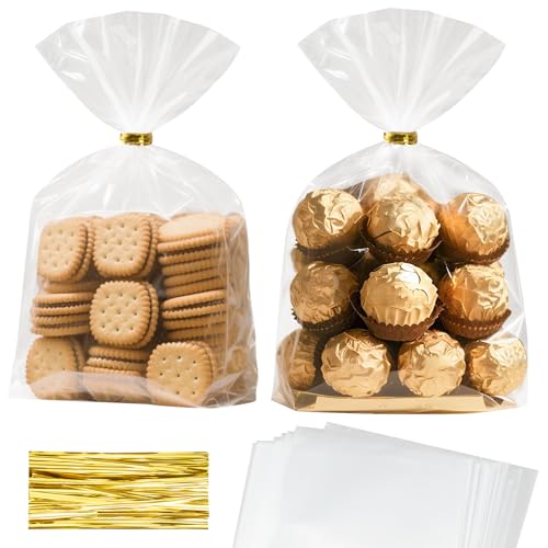 30% Off RICEDUO 50-Pack Clear Cellophane Gift Bags