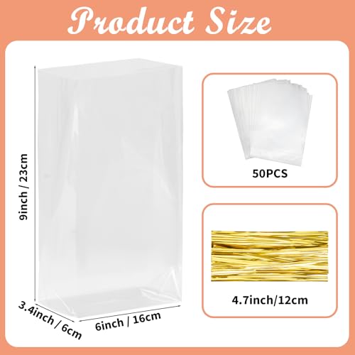 30% Off RICEDUO 50-Pack Clear Cellophane Gift Bags - Image 2