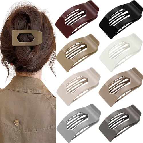 8 Flat Hair Clips Set - Strong Hold, No-Slip, Great Deal! - Image 1