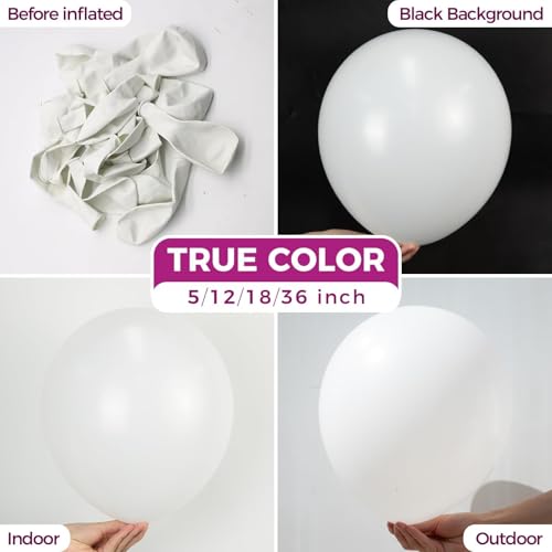 58% Off Bezente White Latex Balloons 100 Pack - Image 2