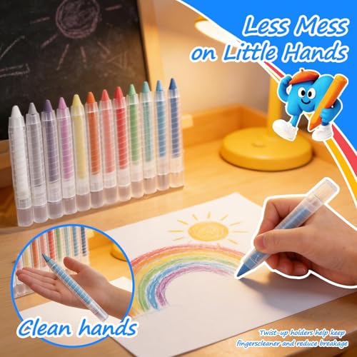 40% Off NewFamily 12-Color Dustless Chalk for Kids - Image 3