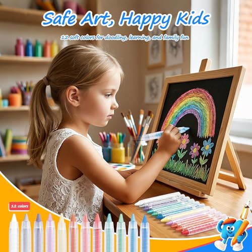 40% Off NewFamily 12-Color Dustless Chalk for Kids - Image 6