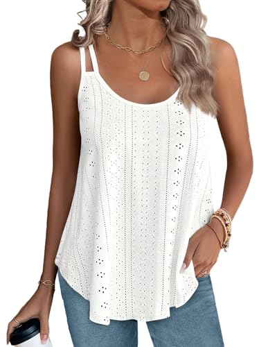 10% Off XIEERDUO Women's Eyelet Tank Top with Code - Image 1