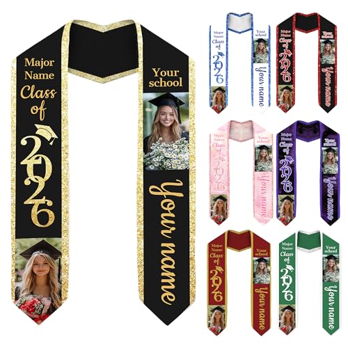 Custom Graduation Stole with Photo - Code 58SSL7L8 - Image 1
