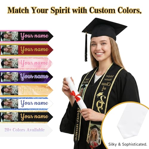 Custom Graduation Stole with Photo - Code 58SSL7L8 - Image 2