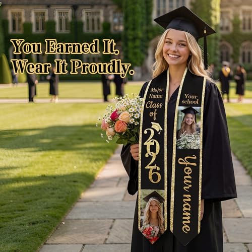 Custom Graduation Stole with Photo - Code 58SSL7L8 - Image 3