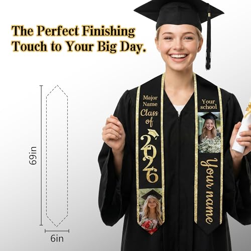 Custom Graduation Stole with Photo - Code 58SSL7L8 - Image 5