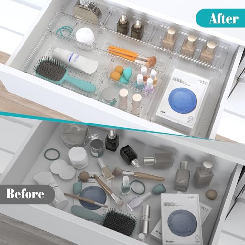 StorMiracle 28 PCS Clear Drawer Organizers Set at 46% Off - Image 4