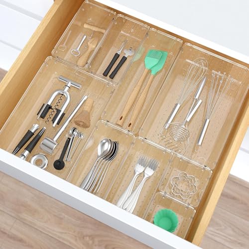 StorMiracle 28 PCS Clear Drawer Organizers Set at 46% Off - Image 6