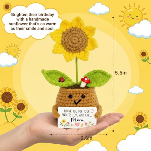 Save 50% on Handmade Crochet Sunflower for Mom - Image 2