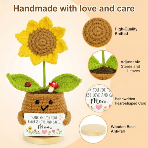 Save 50% on Handmade Crochet Sunflower for Mom - Image 3