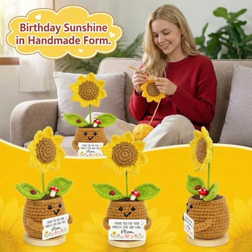 Save 50% on Handmade Crochet Sunflower for Mom - Image 4