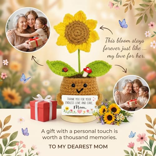 Save 50% on Handmade Crochet Sunflower for Mom - Image 6