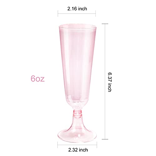 26% Off bUCLA 60-Pack Pink Plastic Champagne Flutes - Image 5
