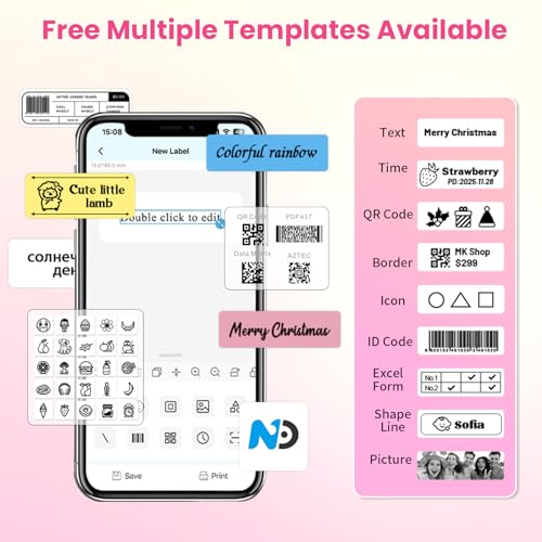 Save 6% on HKHKPI Pink Bluetooth Label Maker - Image 5