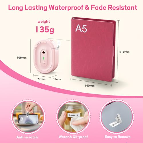 Save 6% on HKHKPI Pink Bluetooth Label Maker - Image 6