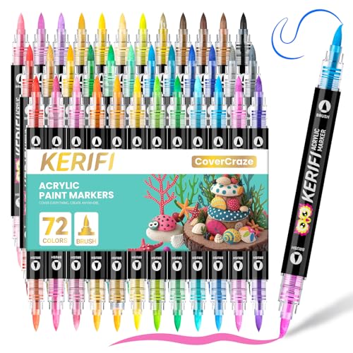 28% Off KERIFI 72-Color Acrylic Paint Markers Set - Image 1