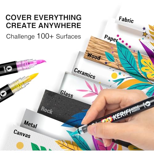 28% Off KERIFI 72-Color Acrylic Paint Markers Set - Image 5