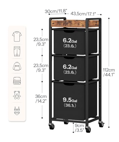 50% Off HOOBRO 3-Section Laundry Hamper with Wheels - Image 3