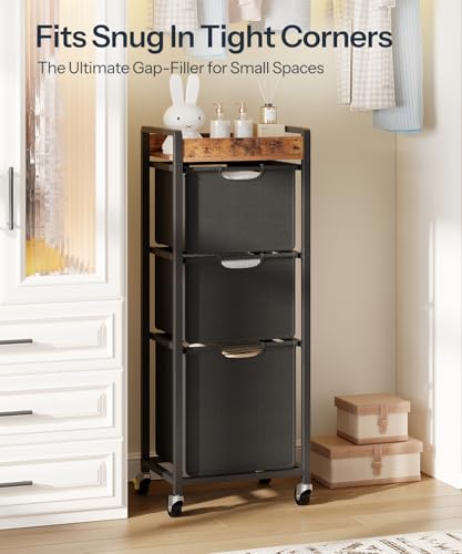 50% Off HOOBRO 3-Section Laundry Hamper with Wheels - Image 7