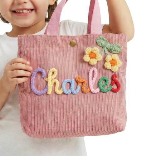 Save 50% on a Personalized Corduroy Tote Bag for Girls - Image 4