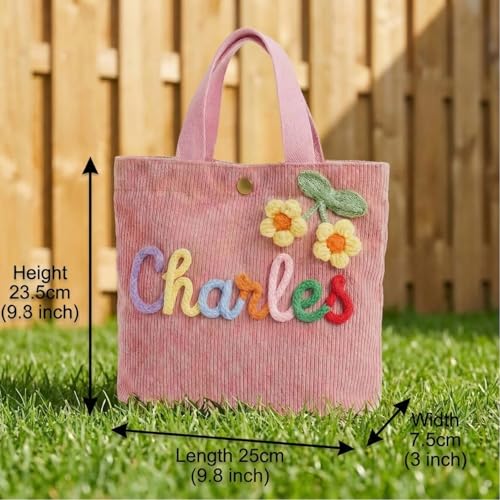 Save 50% on a Personalized Corduroy Tote Bag for Girls - Image 7