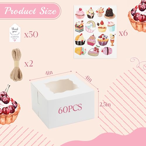 55% Off 60pcs Cookie Boxes with Window for Bakery Treats - Image 2