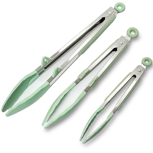 50% Off TOWINGO Silicone Kitchen Tongs Set 3-Piece - Image 1