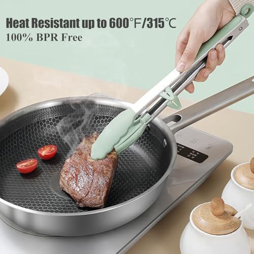 50% Off TOWINGO Silicone Kitchen Tongs Set 3-Piece - Image 4