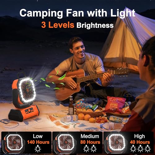 40% Off Honesorn 20000mAh Camping Fan with LED - Image 5