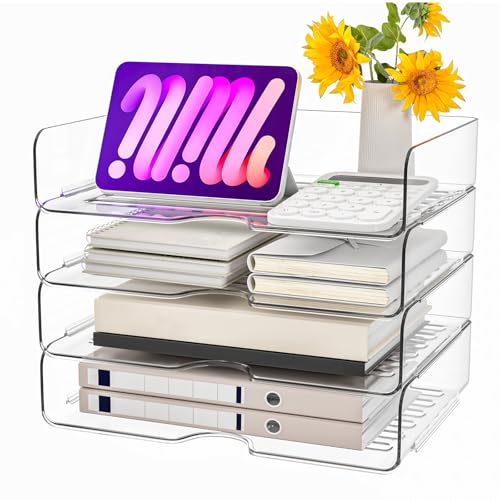 40% Off Acrylic Stackable Desk File Organizer - Image 1