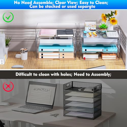 40% Off Acrylic Stackable Desk File Organizer - Image 3