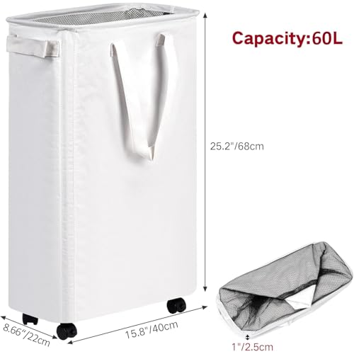 15% Off efluky Slim Laundry Hamper with Wheels - $16.99 - Image 4