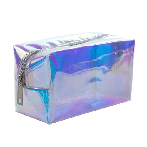 50% Off Rainbow Holographic Makeup Bag – Clear TPU Pouch - Image 1