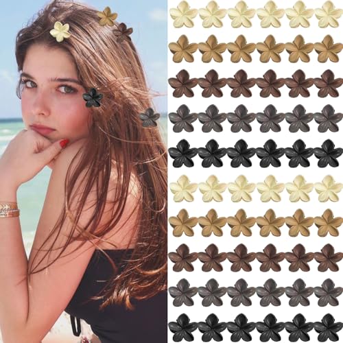 11% Off 60Pcs Mini Hawaiian Flower Hair Clips - Image 1