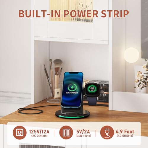 33% Off IDEALHOUSE Makeup Vanity Desk w/ Lights & Charging - Image 6