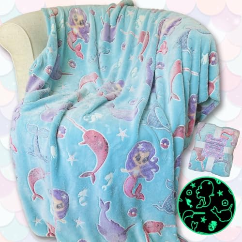 55% Off: Glow-in-the-Dark Mermaid Throw Blanket Only $9.99 - Image 1