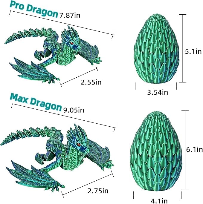 50% Off 3D Printed Articulated Dragon Egg Fidget Toy - Image 2